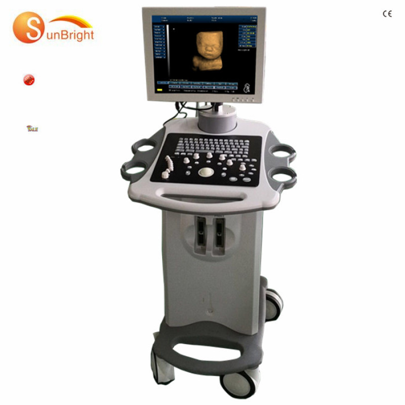 high end 3D ultrasound machine 2 probes equipment gyn stationary ultrasound machine
