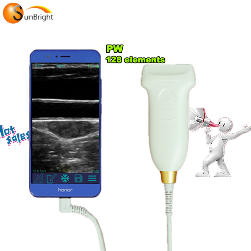 Бездротовий лінійний ультразвуковий зонд Android 128 Elements 4-11 МГц