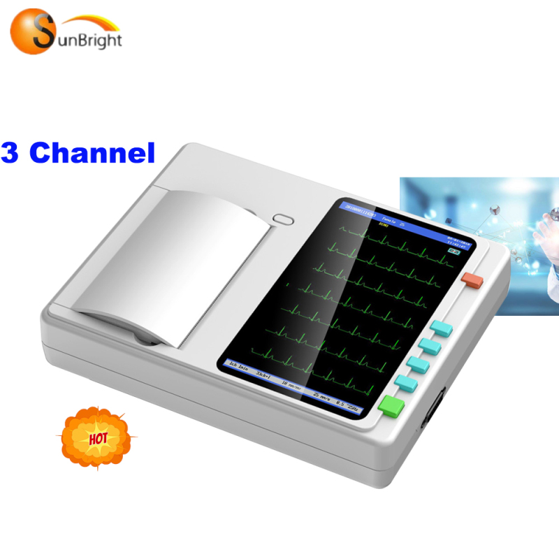 أفضل جودة 12 الرصاص 3 قنوات جهاز مراقبة جهاز ECG جهاز mindray تخطيط القلب