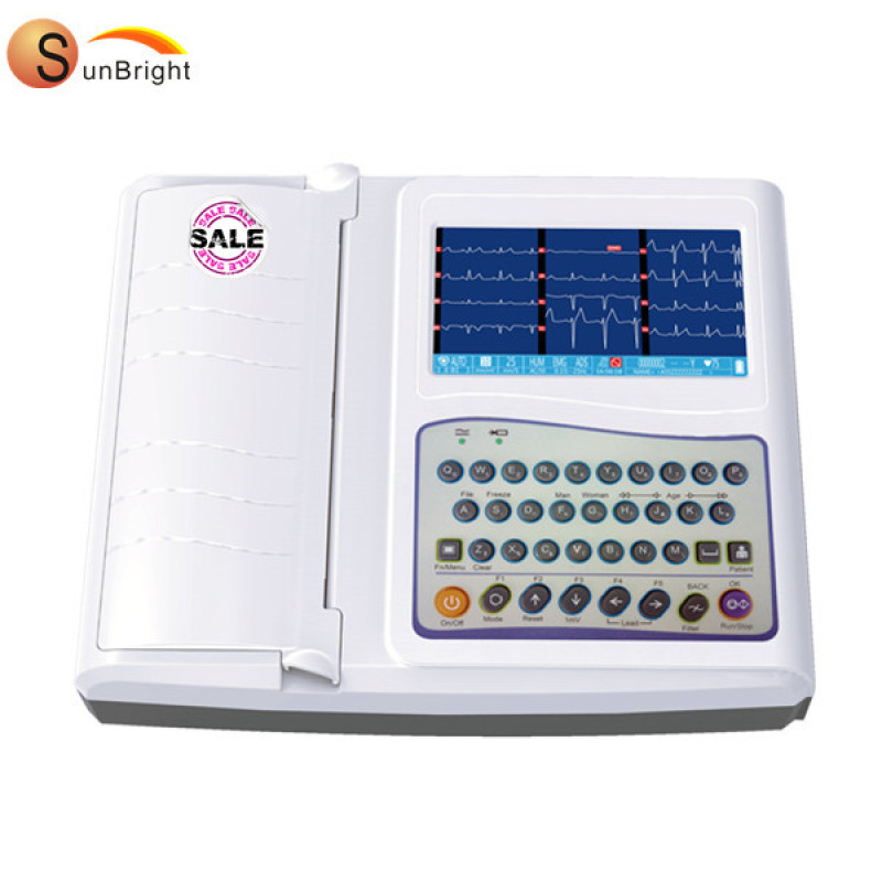 12 قناة تستريح رقمي ECG / مخطط كهربية القلب / EKG