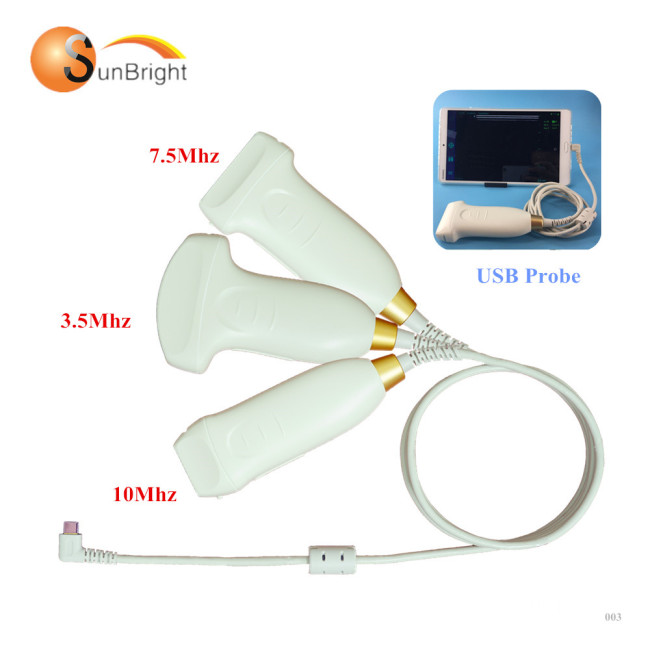 128 elements clear image 3.5Mhz 7.5Mhz 10Mhz Mhz high frequency pocket USB probe