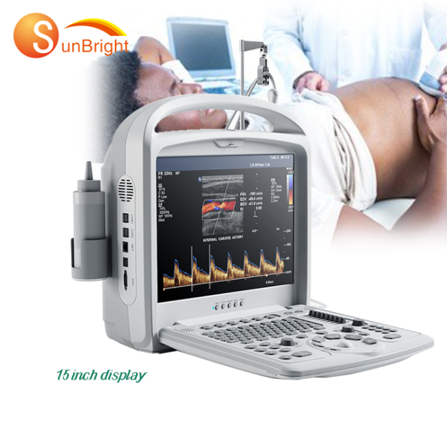 hot selling high resolution hospital portable ultrasound with needle biopsy guide equipment