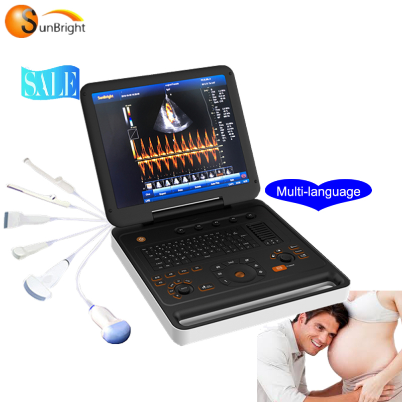 Popular Sun-906A portable color doppler with two probe connectors handheld ultrasound scanner