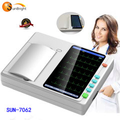 Touch control screen 12 leads electrocardiograph ecg machine