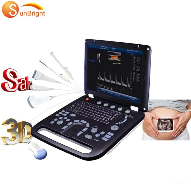128 elements THI medical ultrasound 3D machine for sale with convex probe
