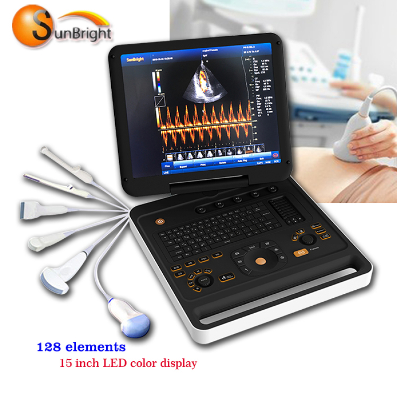 high intensity portable color doppler echocardio graphy ultrasound machine for humans