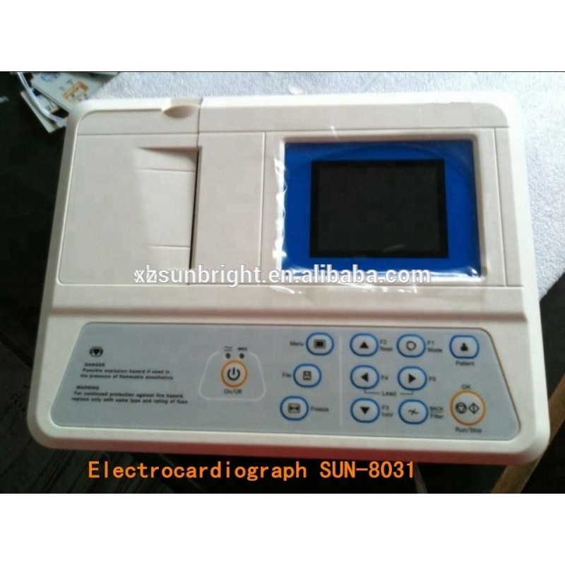 Medical electrocardiograph cardiac ECG ekg 3 6 channel 12 lead ECG EKG machine