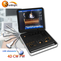 Well sold high end affordable 4D 192 elements color Doppler sunbright ultrasound scanner
