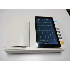 Top quality 12 lead hand held 6 channel touch screen ECG machine