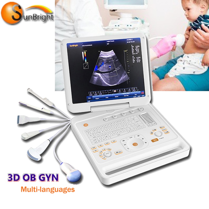 Hospital appliance 3D ultrasound machine portable color Doppler PW ultrasound device