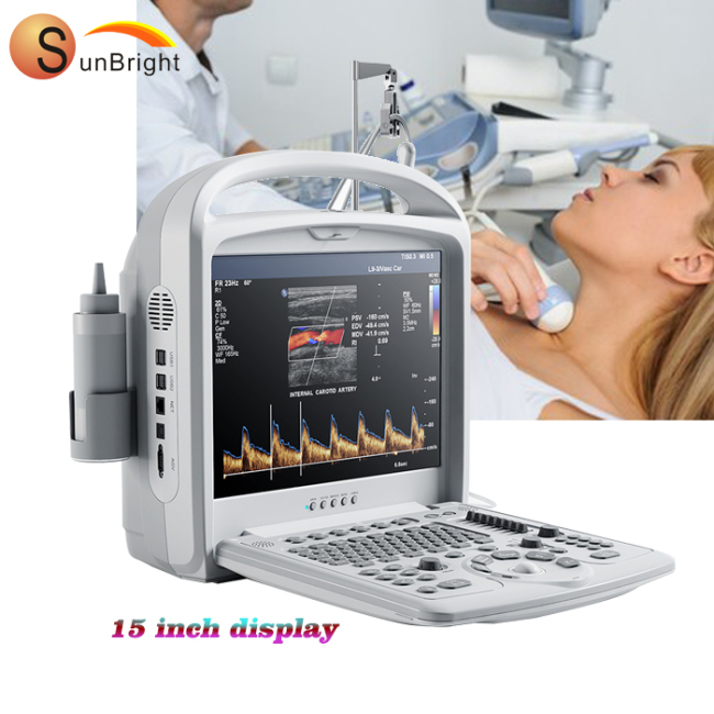 diagnostic equipment medical doppler portable ecografo 15 inches screen color doppler ultrasound machine price