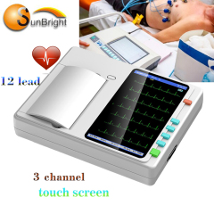 with printer EKG ECG digital handheld portable 12 lead 3 channel ECG machine
