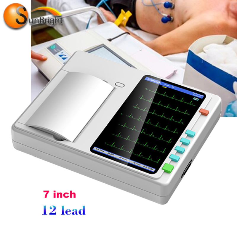 Hot sale full digital ECG/ekg monitor machine heart care health supervision