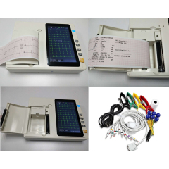 Sunbright Portable touch screen ECG and EKG machine 6 channels 12 leads digital holter ECG software