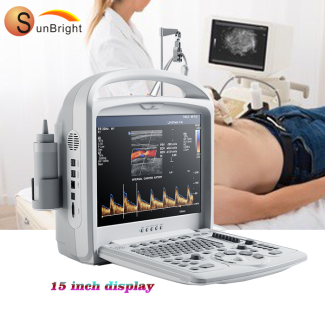 4d diagnostic equipment color Doppler cheapest 15 inch display echography scanner