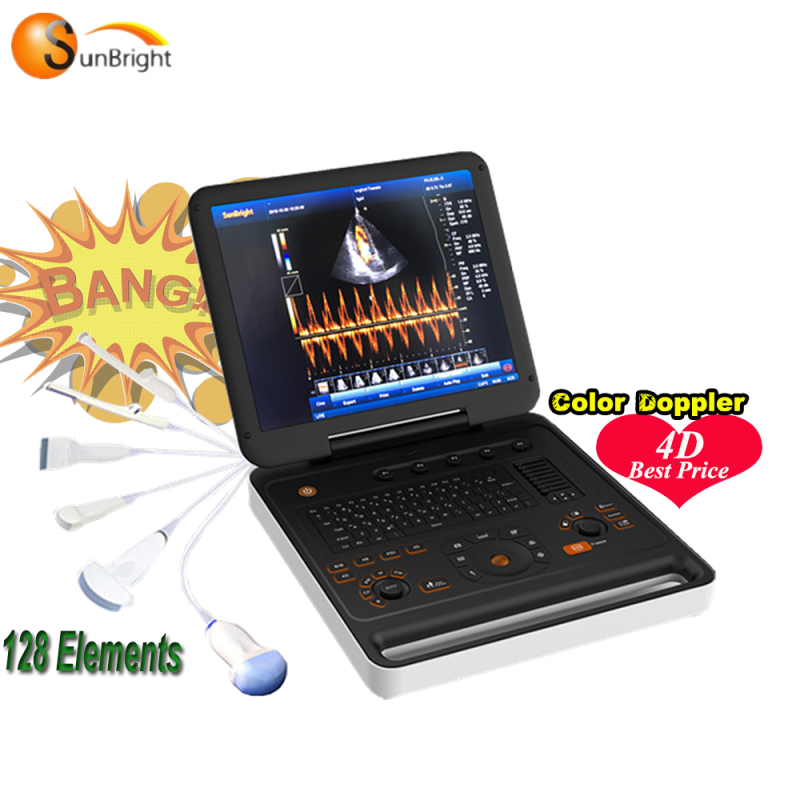 trolley color doppler 4D ultrasound scanner & medical doppler ultrasound equipment