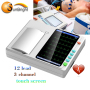 Con macchina per ECG Singapore a batteria ricaricabile incorporata Macchina per ECG a 3 canali a 12 canali ECG