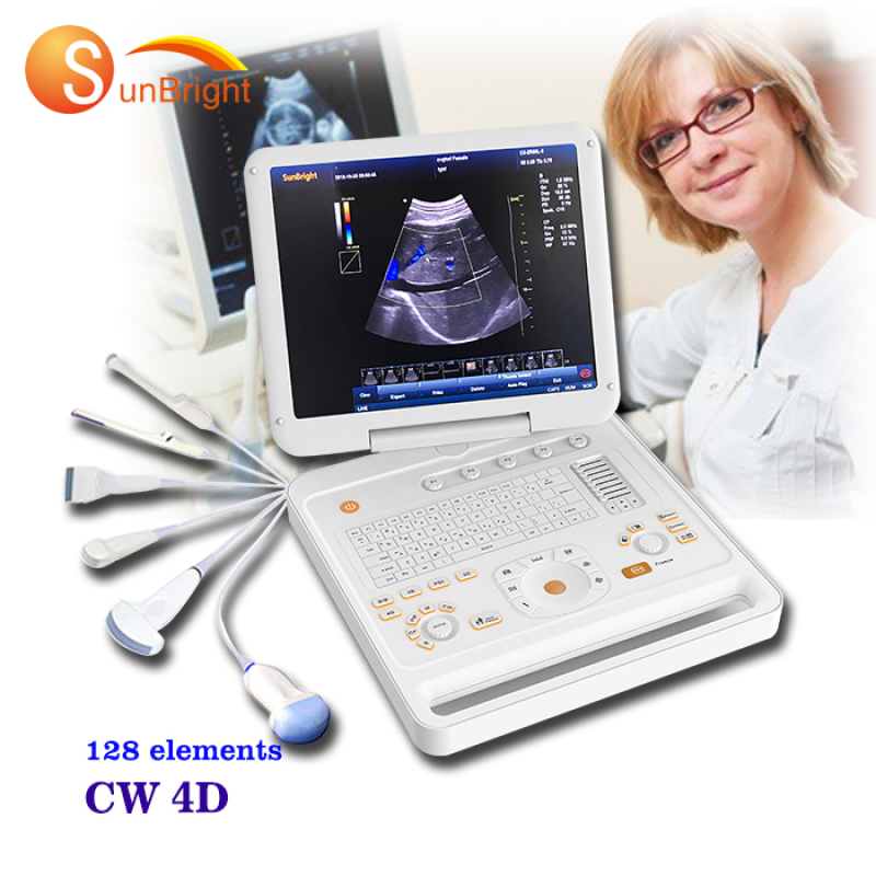 high quality portable laptop medical cardiac 3d 4d colour doppler ultrasound equipment