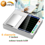 Portable 6 channel color touch screen ECG