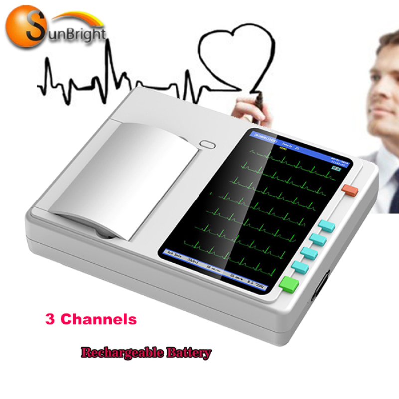 High resolution 6 channels digital digit electrocardiograph machine USB port ECG