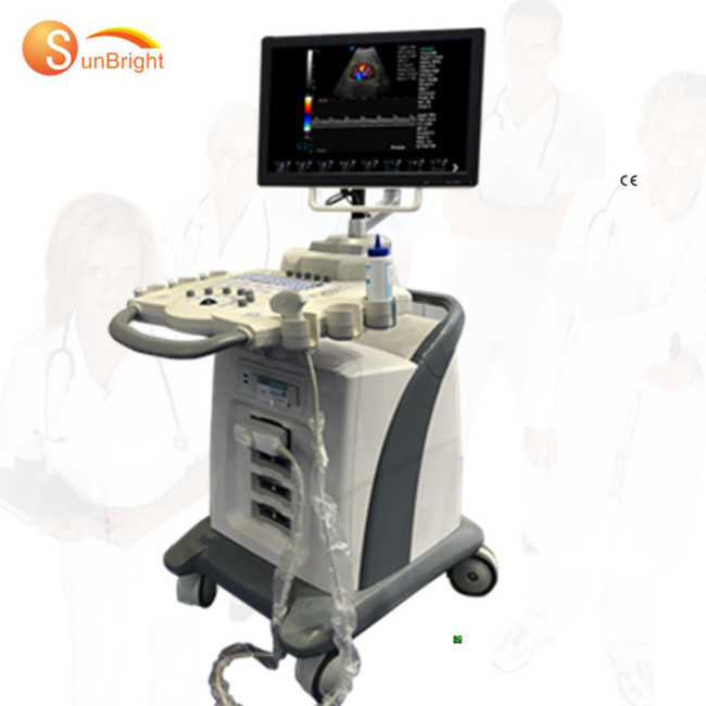 trolley real time 4D function pregnancy cardiac test color Doppler ultrasound system price