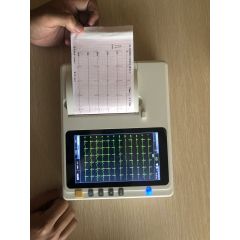 Touch screen digital 6 channel ECG/EKG machine qrs ecg machine