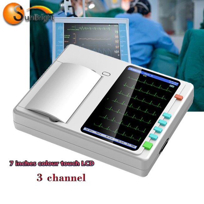 12 channel ecg medical 3 channel high end ECG equipment