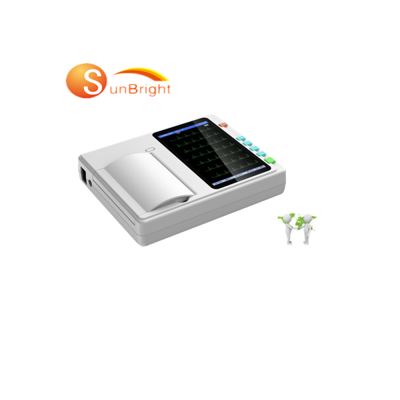 Factory Price 6 channel digital electrocardiograph  portable medical ekg machine ecg