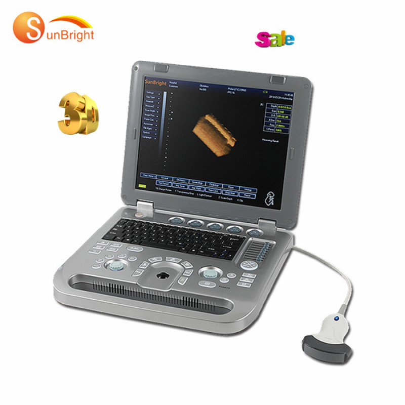 High intensity laptop hospital BW 3D OB GYN medical color ultrasound scanner machine