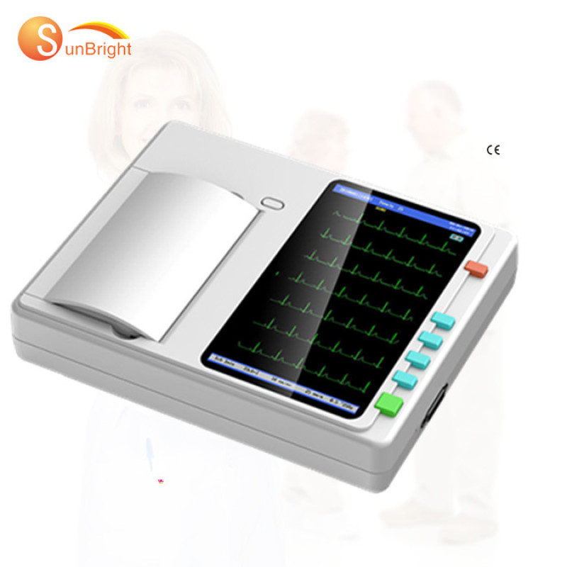 Prix ​​​​de la machine ECG à écran tactile couleur 12 fils 6 canaux