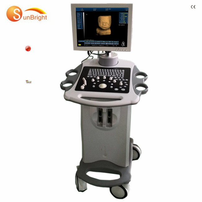 trolley abdominal ultrasound 3D clinical high quality 3d ultrasound machine ultrasound