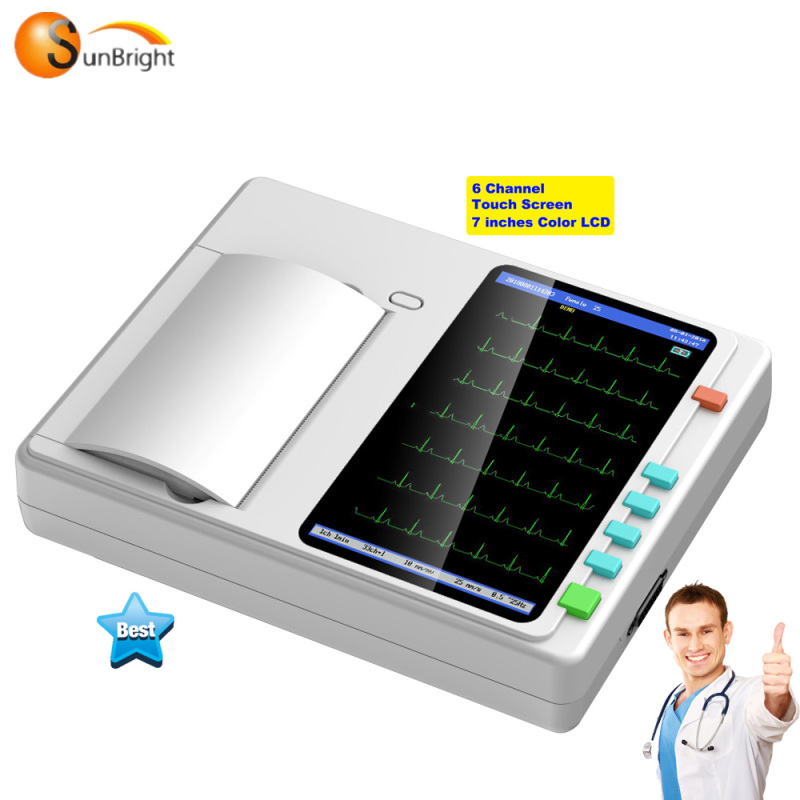 Factory Price Portable ECG machine 6 channel ECG Monitor SUN-7062