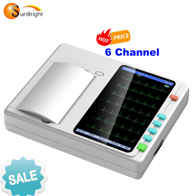 New touch screen ECG 6 channel machine