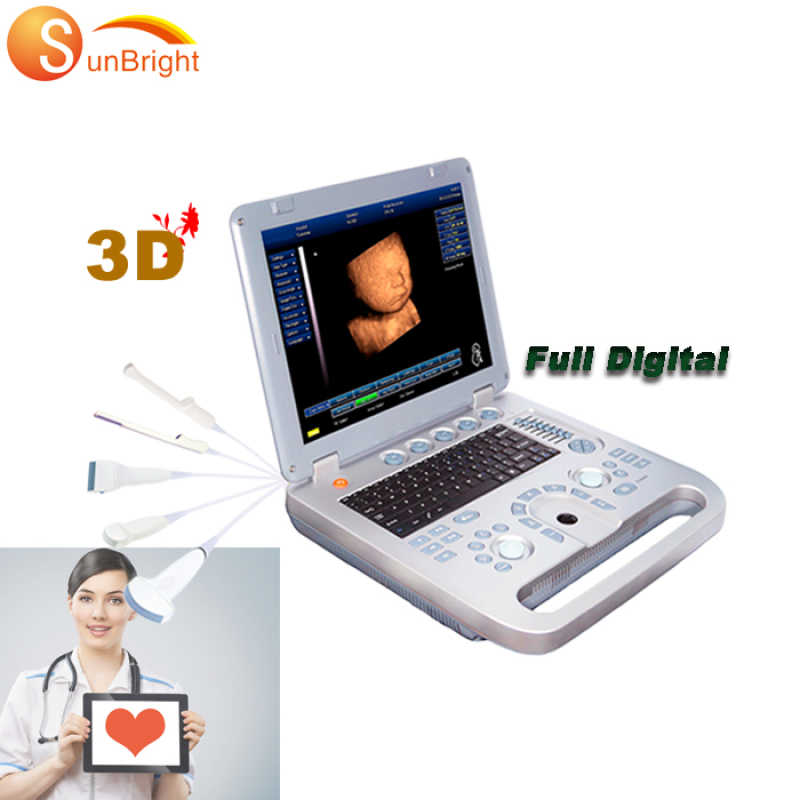 Black and white portable 3D good image ultrasound machine /scanner quality