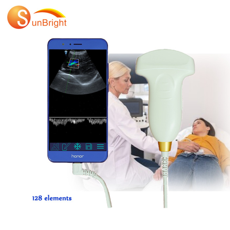 Конвексний лінійний ультразвуковий зонд бездротового USB типу C для смартфона SUN-D1