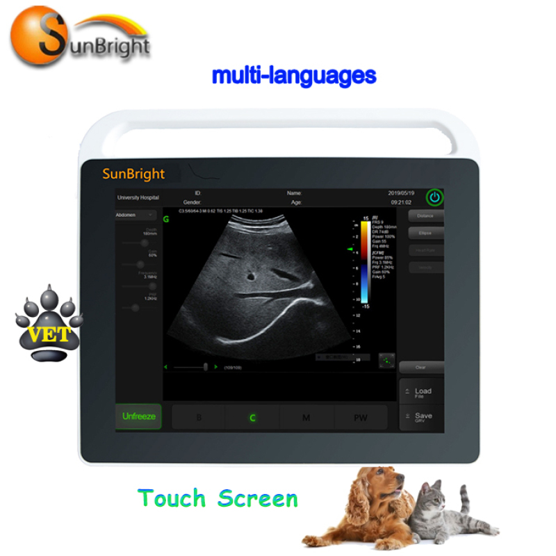 ecografia portatile Apparecchiatura ultrasonica completamente digitale BW USG ecografia veterinaria