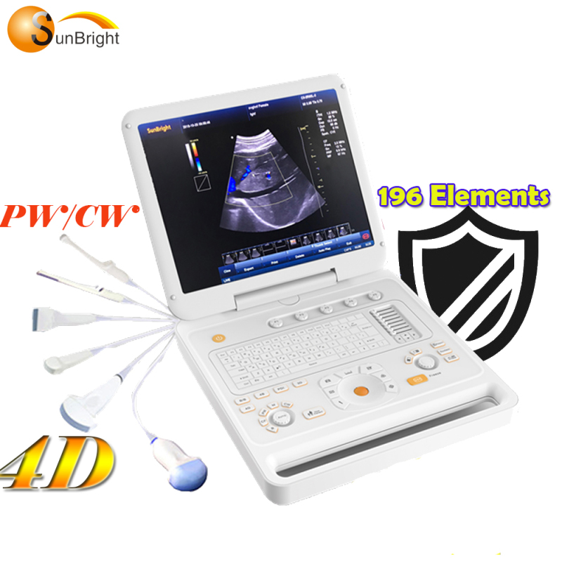 Medical equipment 15 inch 3D 4D real time color doppler ultrasound scanner with factory price