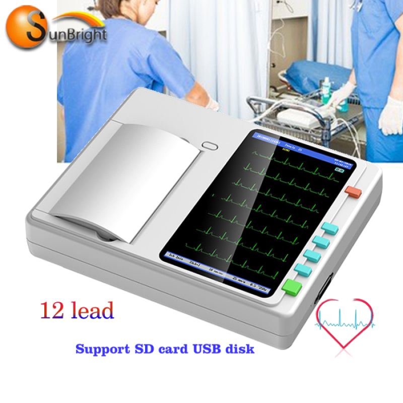 3-канальний ЕКГ Найкращий дизайн Портативний 3-канальний ЕКГ-апарат SunBright із сенсорним екраном