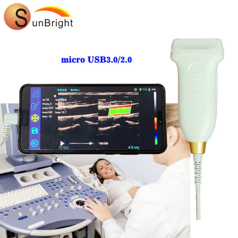 new type color doppler usb ultrasound probe for baby/pregnant lower price color doppler wireless linear probe