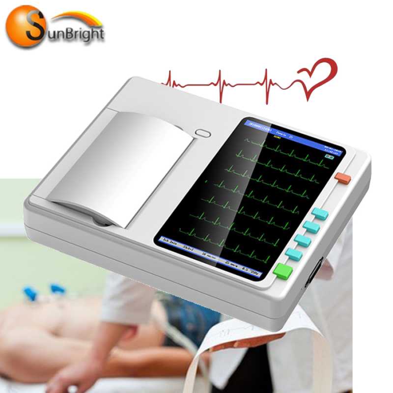 digital ecg 3 channel ECG machine touch screen with SD card