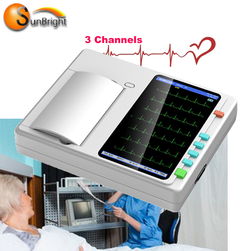 High quality new product digital 3 channel monitor portable EKG device ECG machine for sale