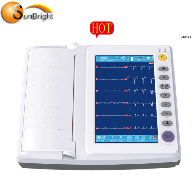 12 channels Color Display Touch Screen ECG machine