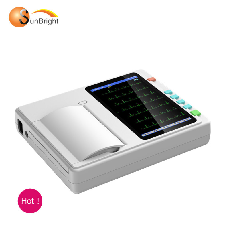 Portable mini size ECG machine 3 channel 12 lead acquisition with interpretation function