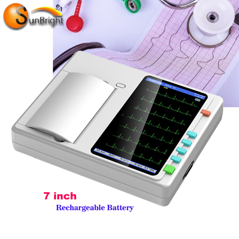 high resolution medical diagnostic 3 channel portable ecg machine