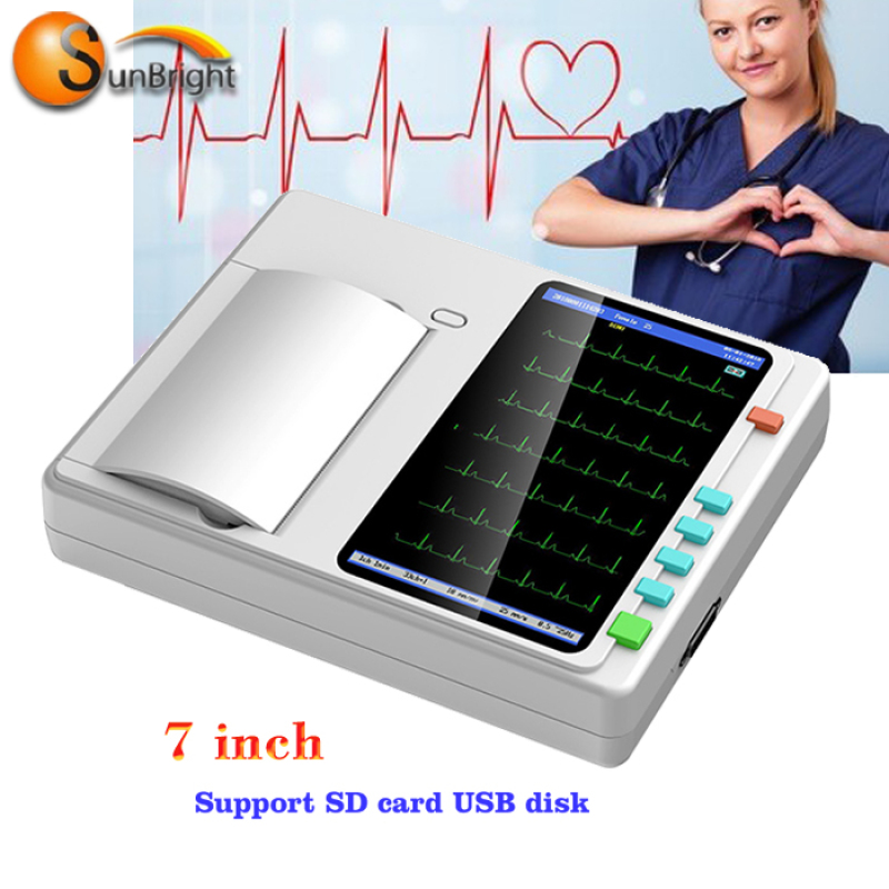 Monitor digital de alta calidad de 6 canales y 12 derivaciones, dispositivo ECG portátil
