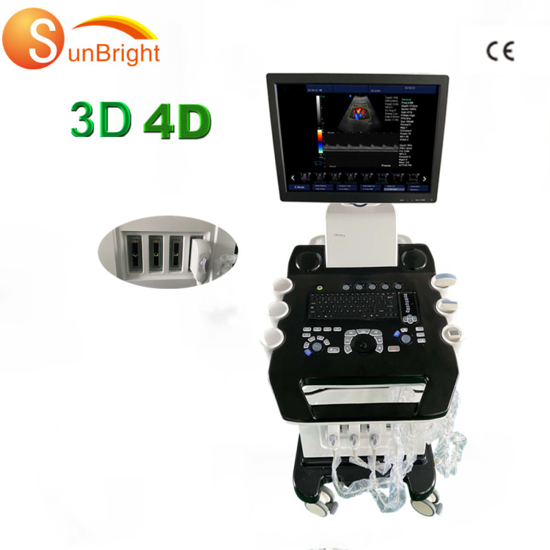 Factory Supply low price mobile trolley ecografo doppler color ultrasound scanner PC-based 3D ecografo doppler