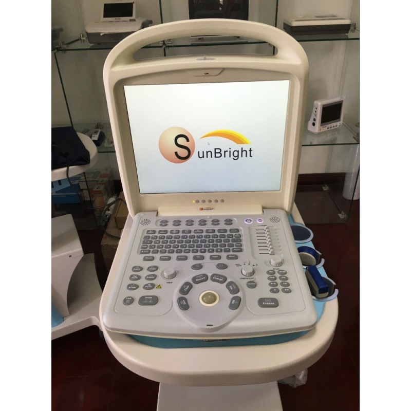 2D 3D-Bild 15-Zoll-LCD-Farbdoppler-Ultraschallgerät Preis mit 2 Sondenanschlüssen