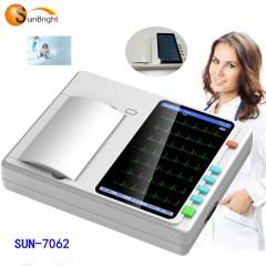 Touch color display handheld ecg machine 6 channels best price