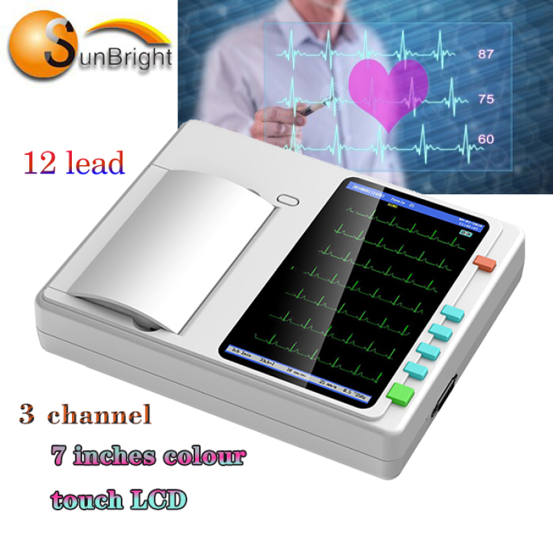 hospital medical 3 channel clinic device ECG machine