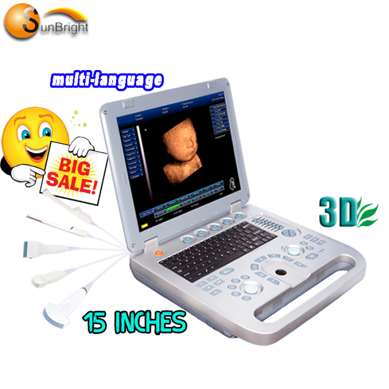 Factory price direct Portable 3D Digital Ultrasound System B ultrasound machine with Probe